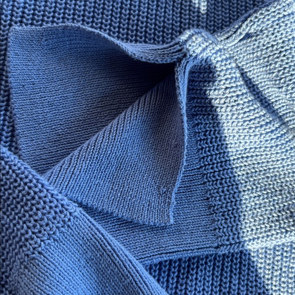 J. Crew Collared Blue Flare Sleeve Women’s Crop Sweater - Picture 4 of 4